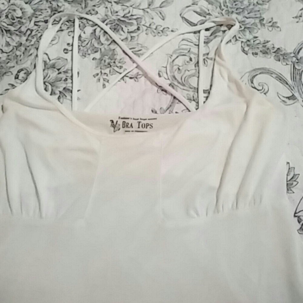 White criss cross tank